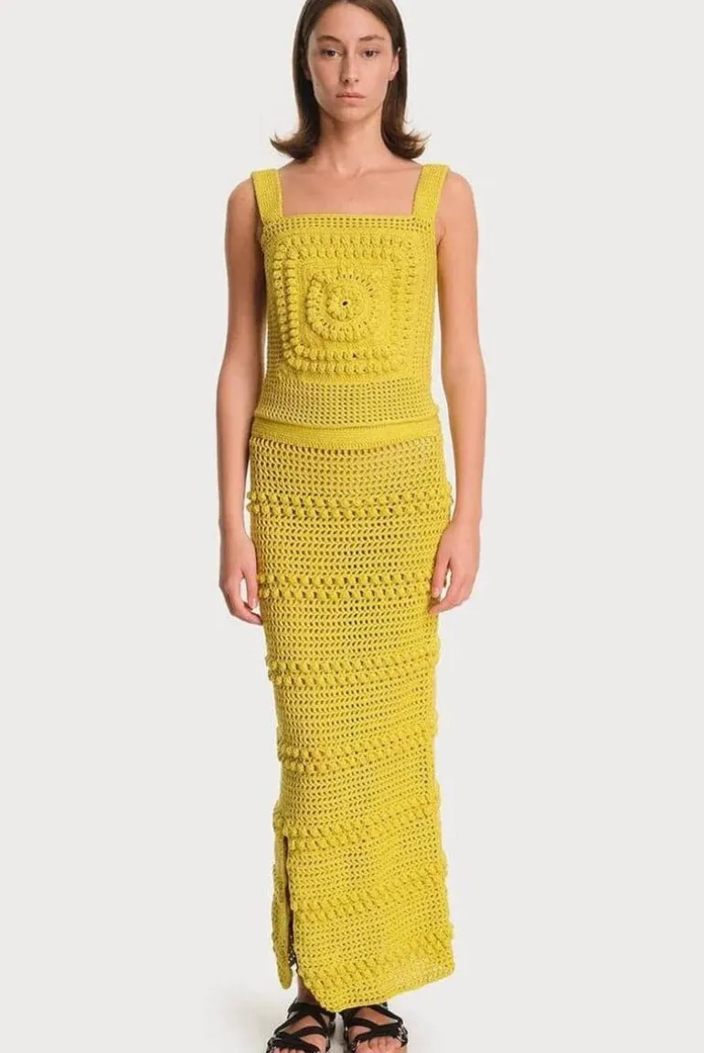 Outfit Sets<CULT MIA KNITTED JUBILEE TOP AND SKIRT SET Lime Green