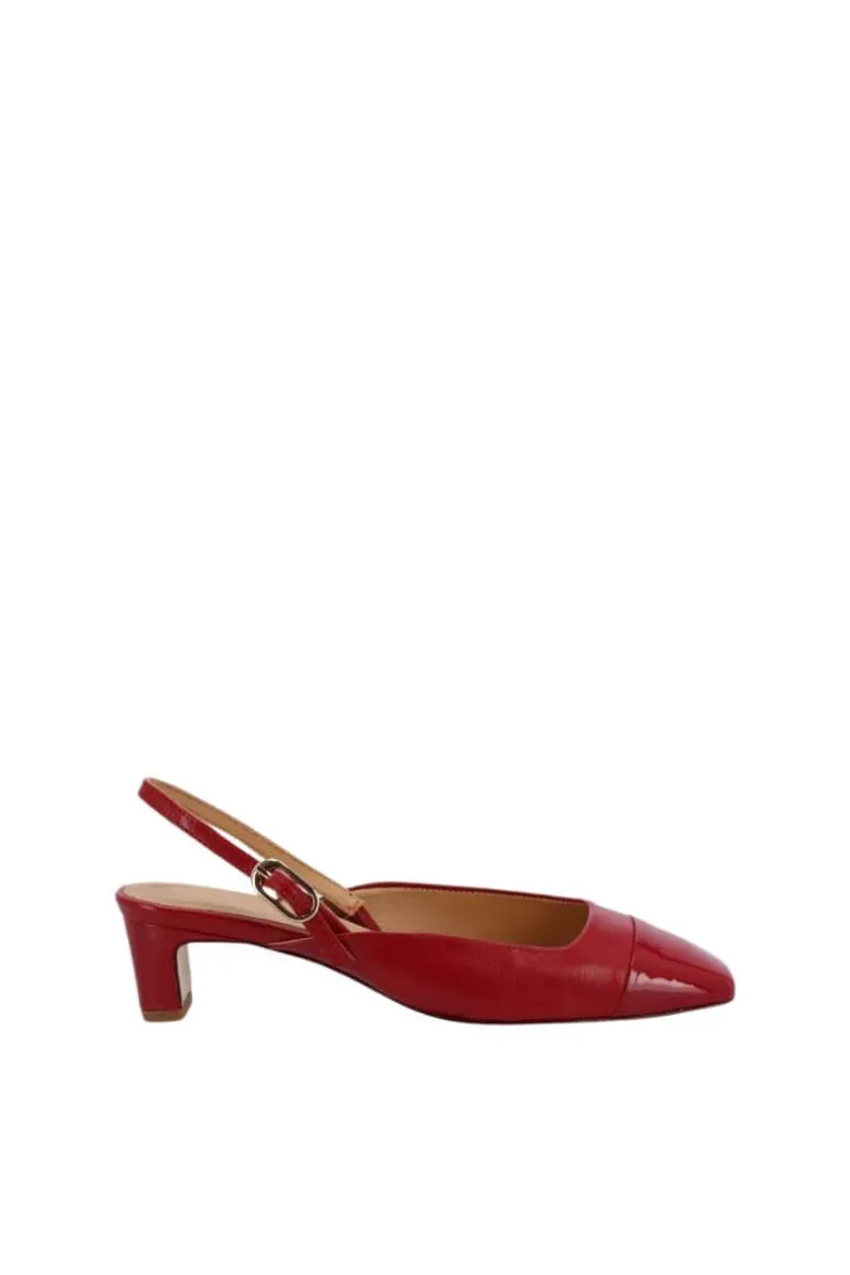 Heels<CULT MIA LINDY BLISS RED LEATHER PUMPS