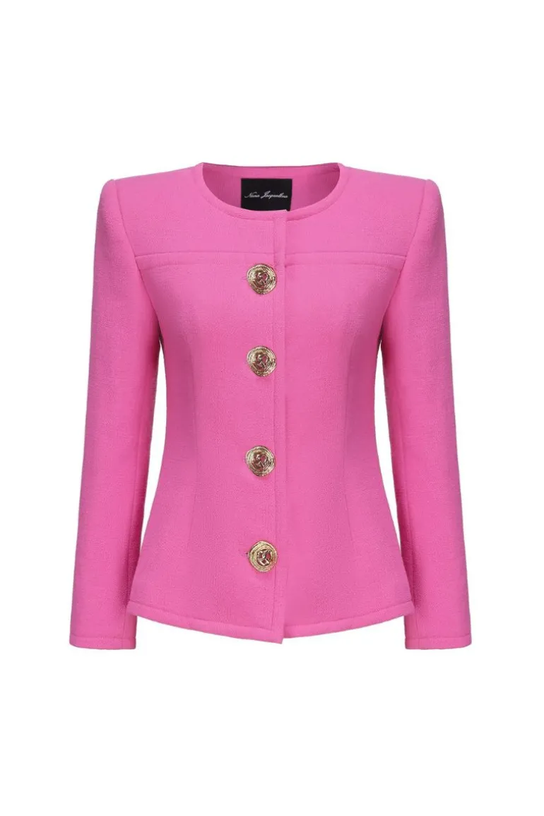 Blazers<CULT MIA LISETTE PINK RETRO BLAZER Rose Red