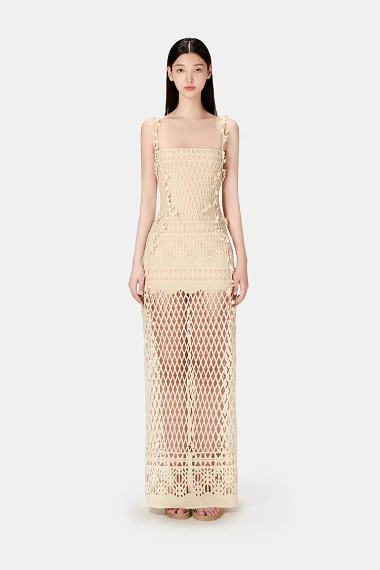 Dresses<CULT MIA LITTLE GARDEN MAXI DRESS Beige