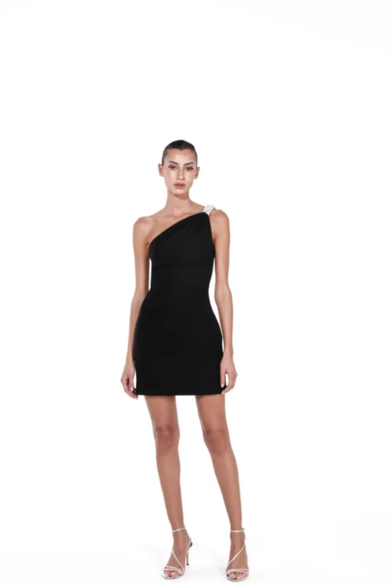 Dresses | Mini Dresses<CULT MIA LIVIA ONE-SHOULDER MINI DRESS Black