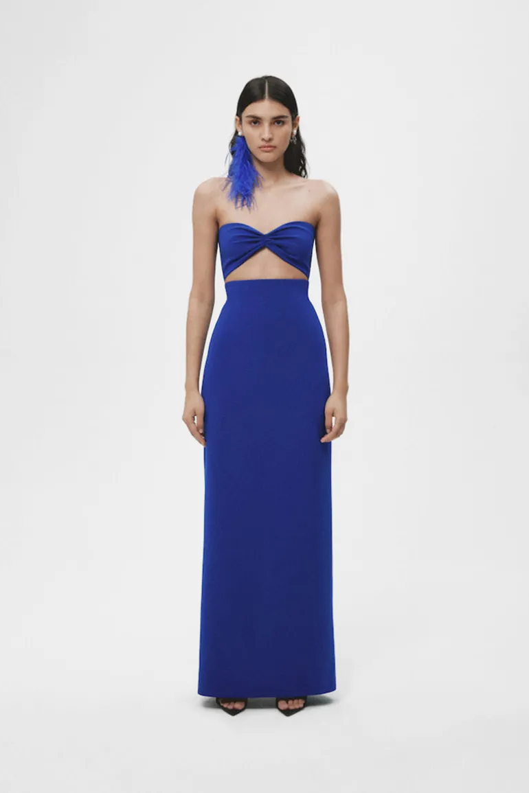 Dresses<CULT MIA LONG DRESS WITH CUT OUT Blue