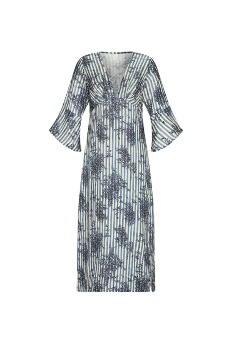 Dresses | Midi Dresses<CULT MIA LONG TUNIC IN MANDARIN Print Blue & White