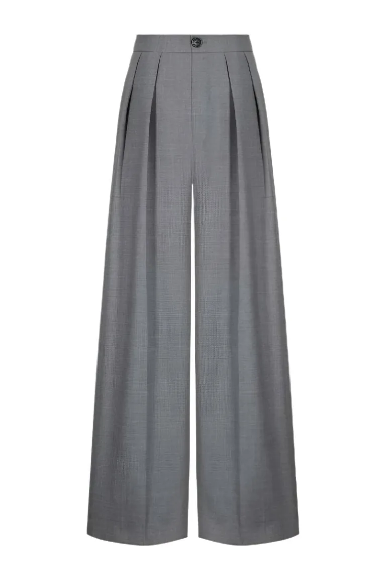 Pants<CULT MIA LOOSE PANTS WITH FRONT PLEATS IN Gray