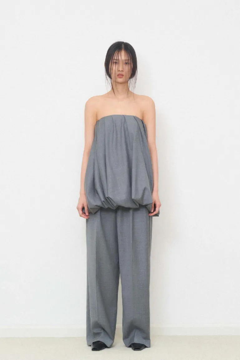 Pants<CULT MIA LOOSE PANTS WITH FRONT PLEATS IN Gray