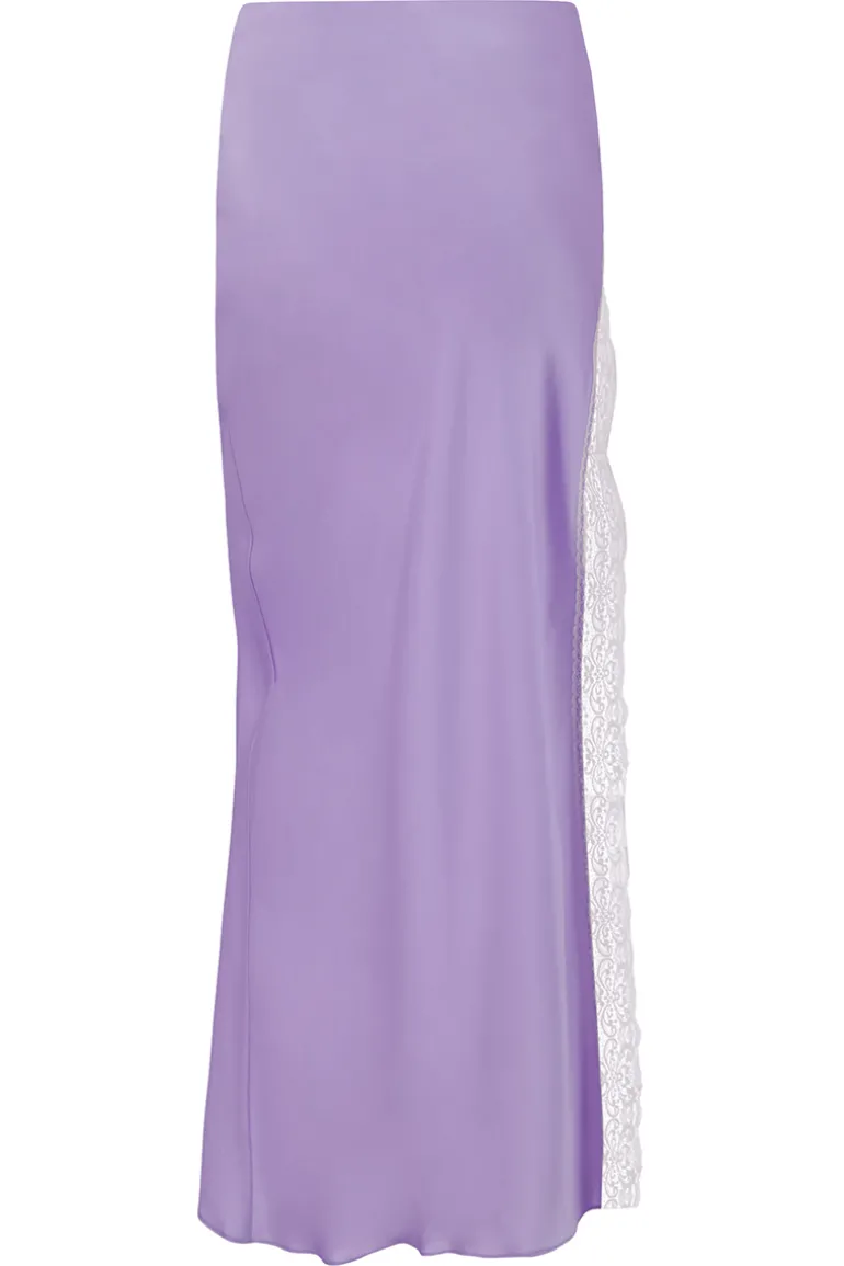 Skirts<CULT MIA LORNA SILK COLUMN SKIRT Lilac