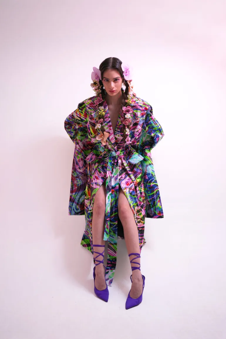 Coats<CULT MIA LOTUS PRINTED COAT Multicolor