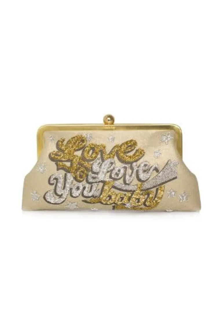 Clutch Bags<CULT MIA LOVE TO LOVE GOLD CLUTCH
