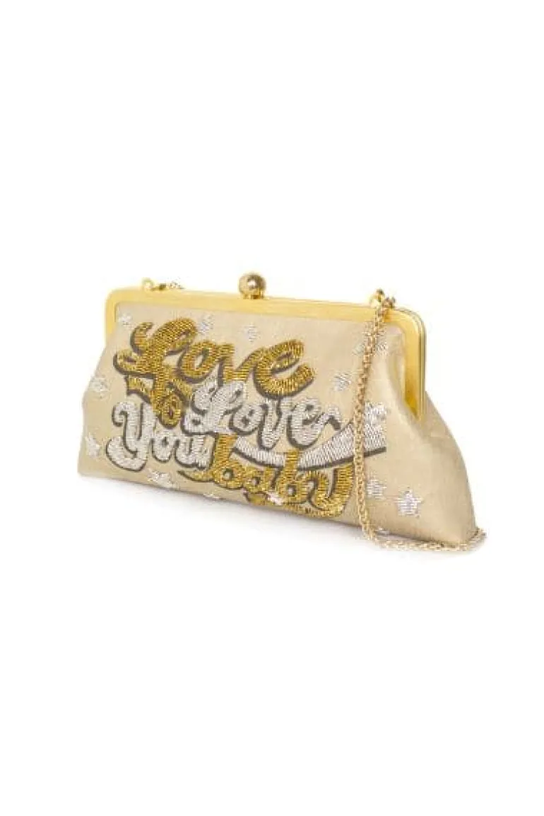 Clutch Bags<CULT MIA LOVE TO LOVE GOLD CLUTCH