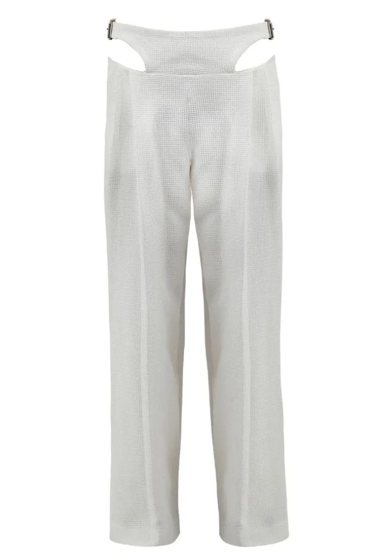 Pants<CULT MIA LOW-RISE PANTS White
