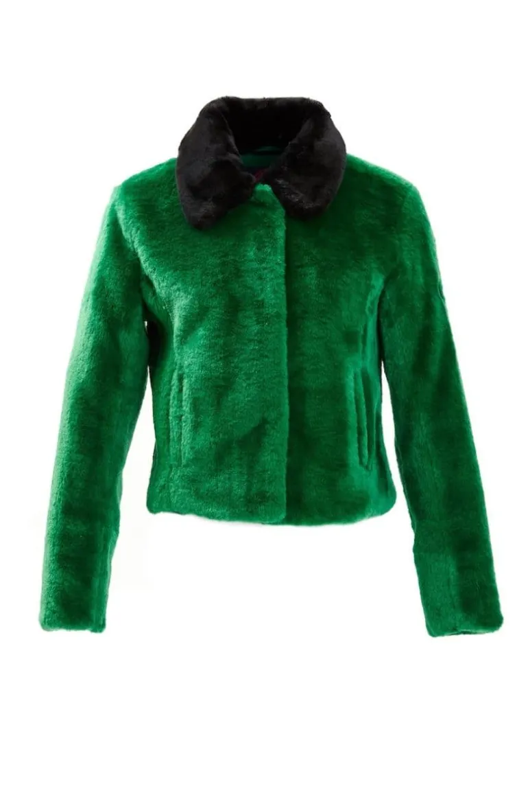Jackets<CULT MIA LUCILLE GREEN AND NOIR JACKET Green/Noir