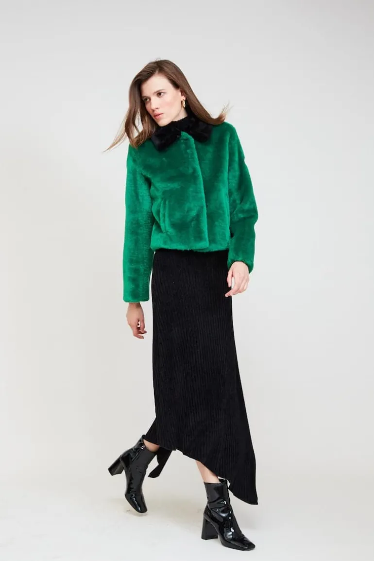 Jackets<CULT MIA LUCILLE GREEN AND NOIR JACKET Green/Noir