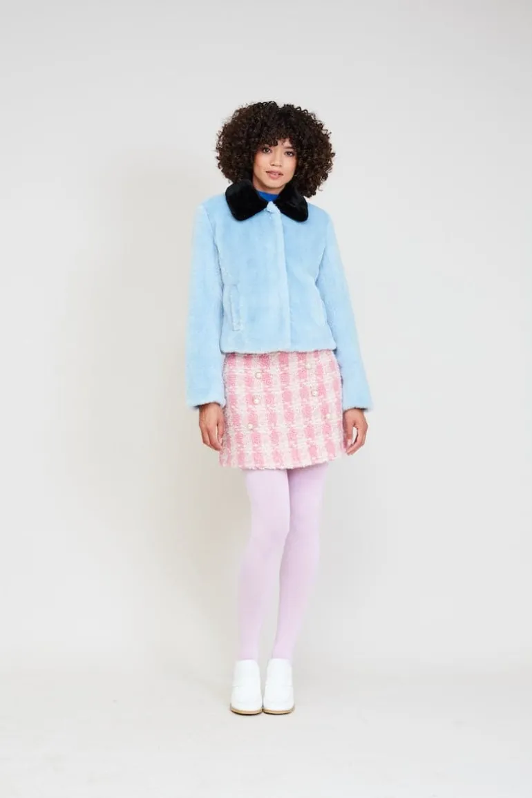 Jackets<CULT MIA LUCILLE LIGHT BLUE AND NOIR JACKET Light Blue/Noir