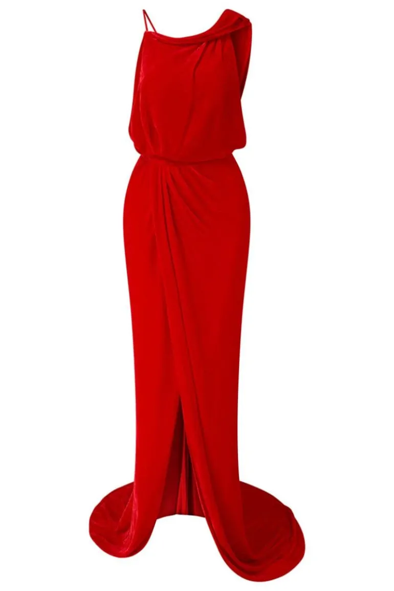 Dresses<CULT MIA LUIA DRAPED MAXI DRESS Red