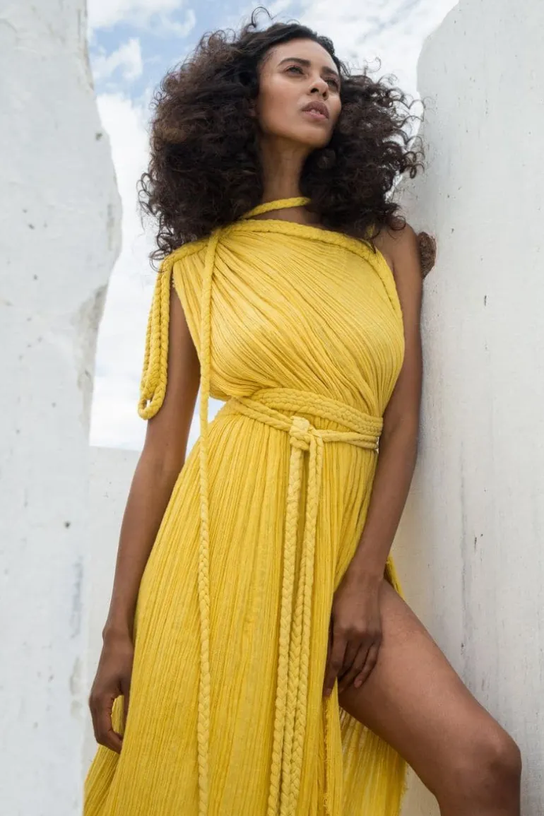 Dresses<CULT MIA LUNA GOWN IN Sol