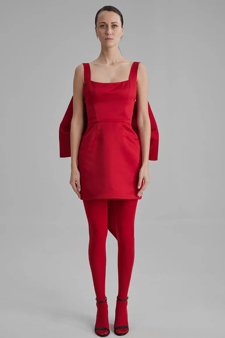 Dresses | Mini Dresses<CULT MIA LUNA RED MINI DRESS WITH BIG BOW Radiant Red