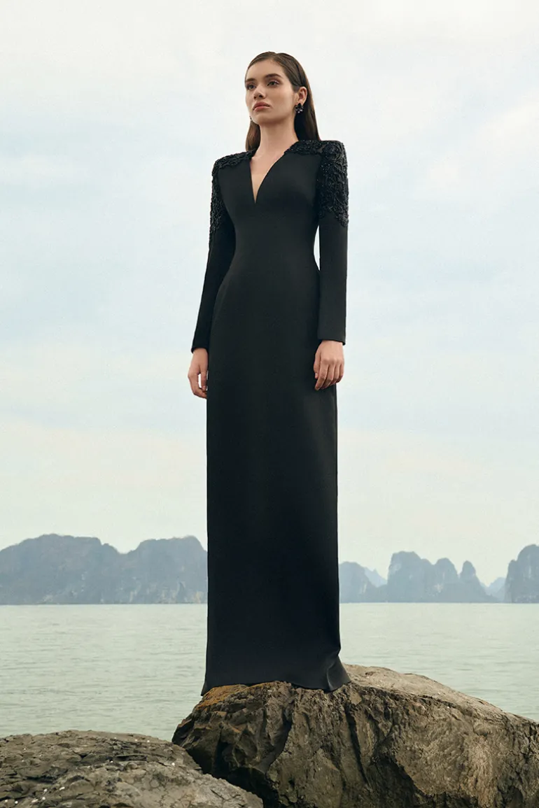 Dresses | Gowns<CULT MIA LYCRA TAFFETA GOWN Black