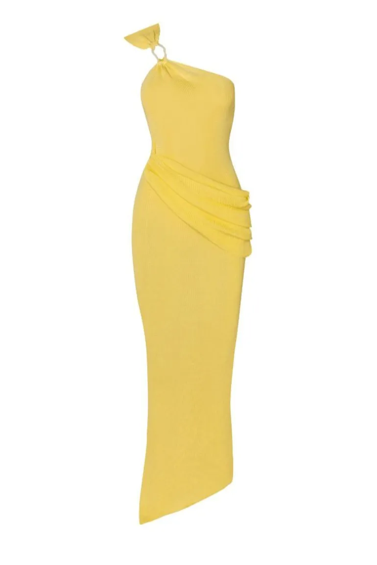 Dresses<CULT MIA LYN ONE-SHOULDER MAXI DRESS Carambolo