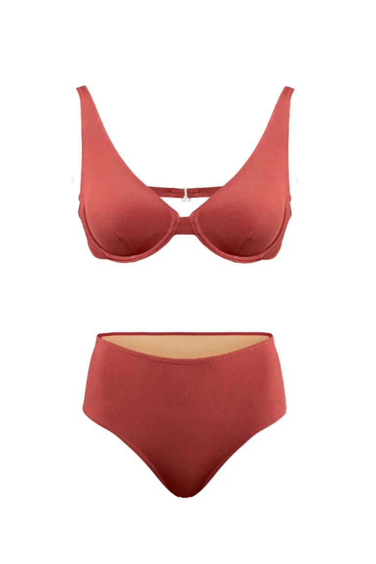 Swimwear<CULT MIA MABELA TERRACOTTA AND IRENE BIKINI Terracota