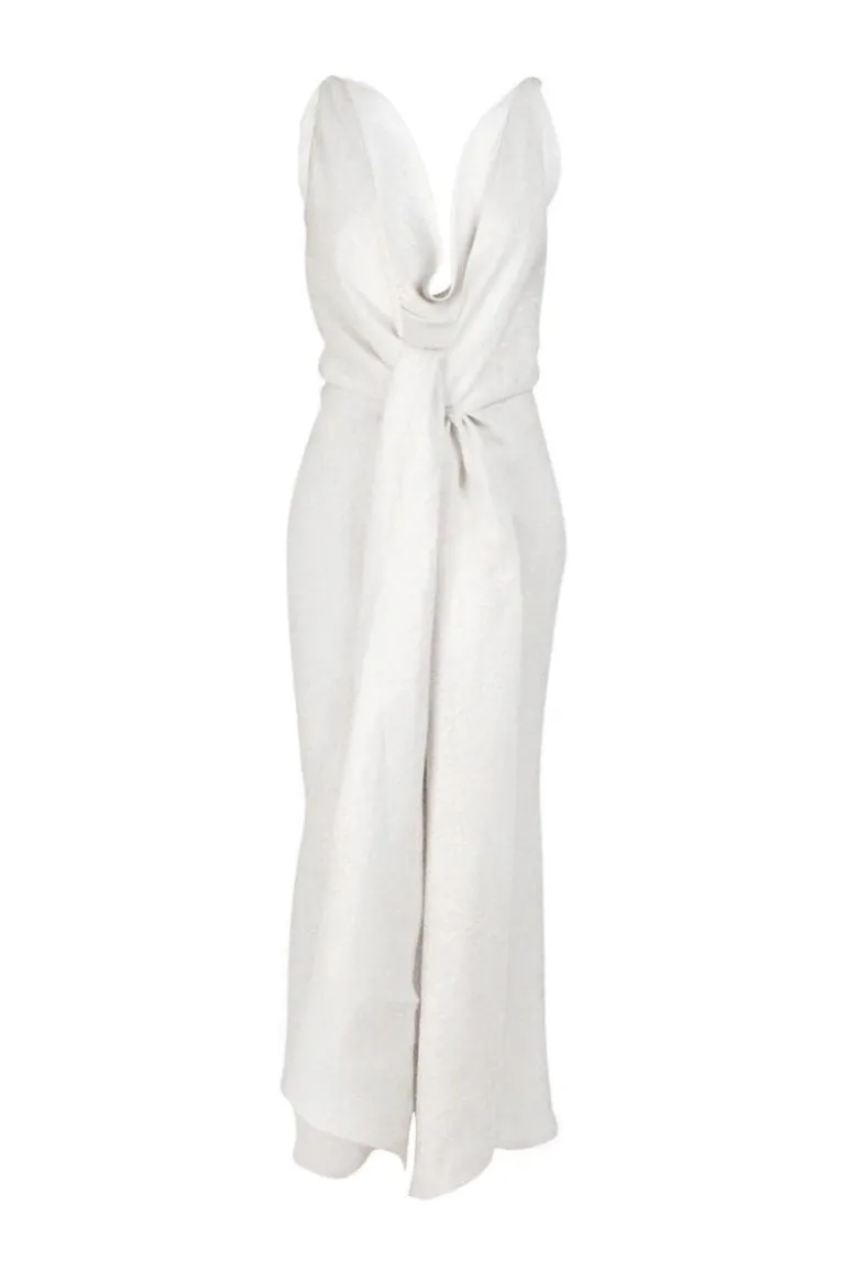 Dresses<CULT MIA MAGUANA WRAP MAXI DRESS White