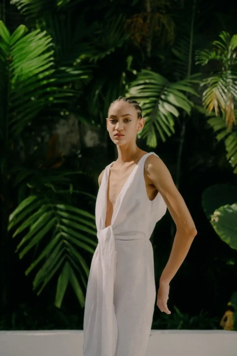 Dresses<CULT MIA MAGUANA WRAP MAXI DRESS White