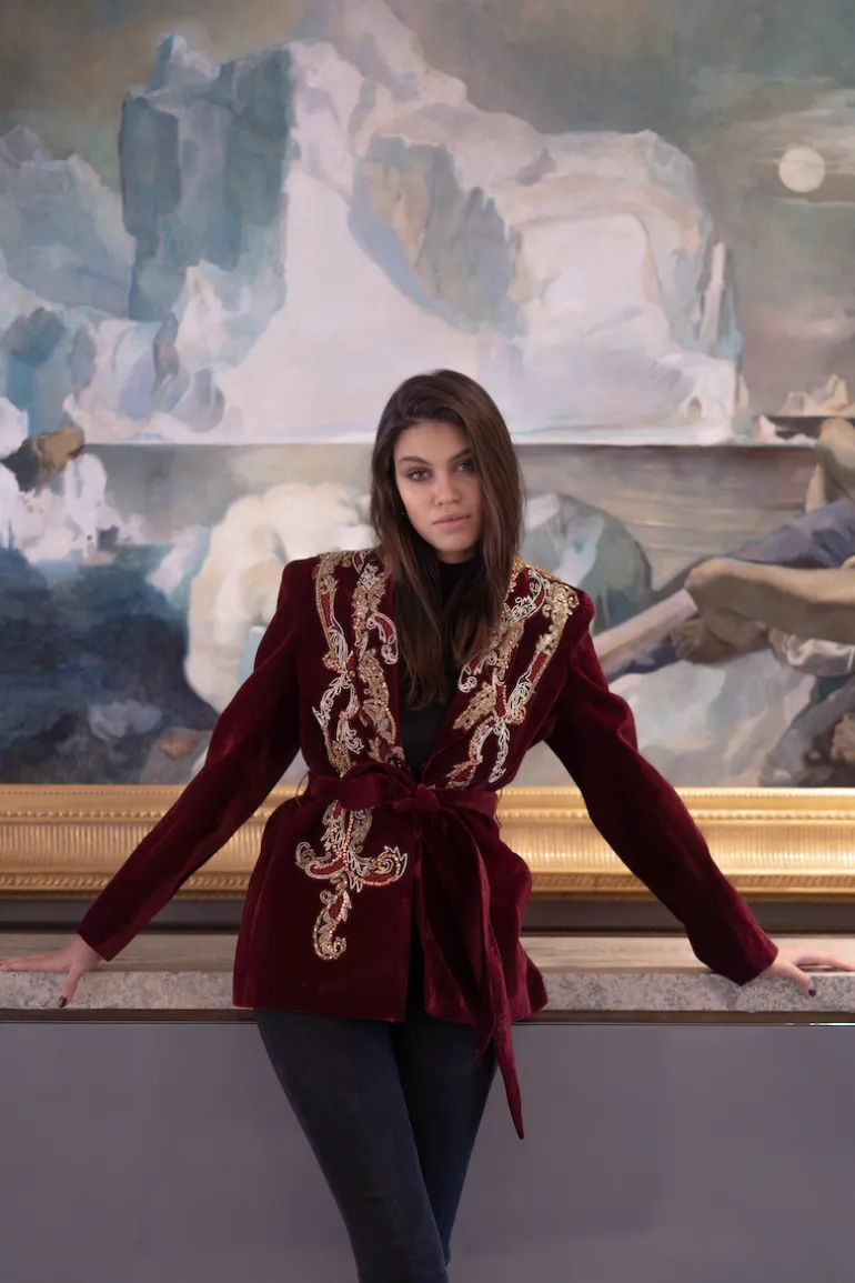 Jackets<CULT MIA MANAL SMOKING JACKET Brown