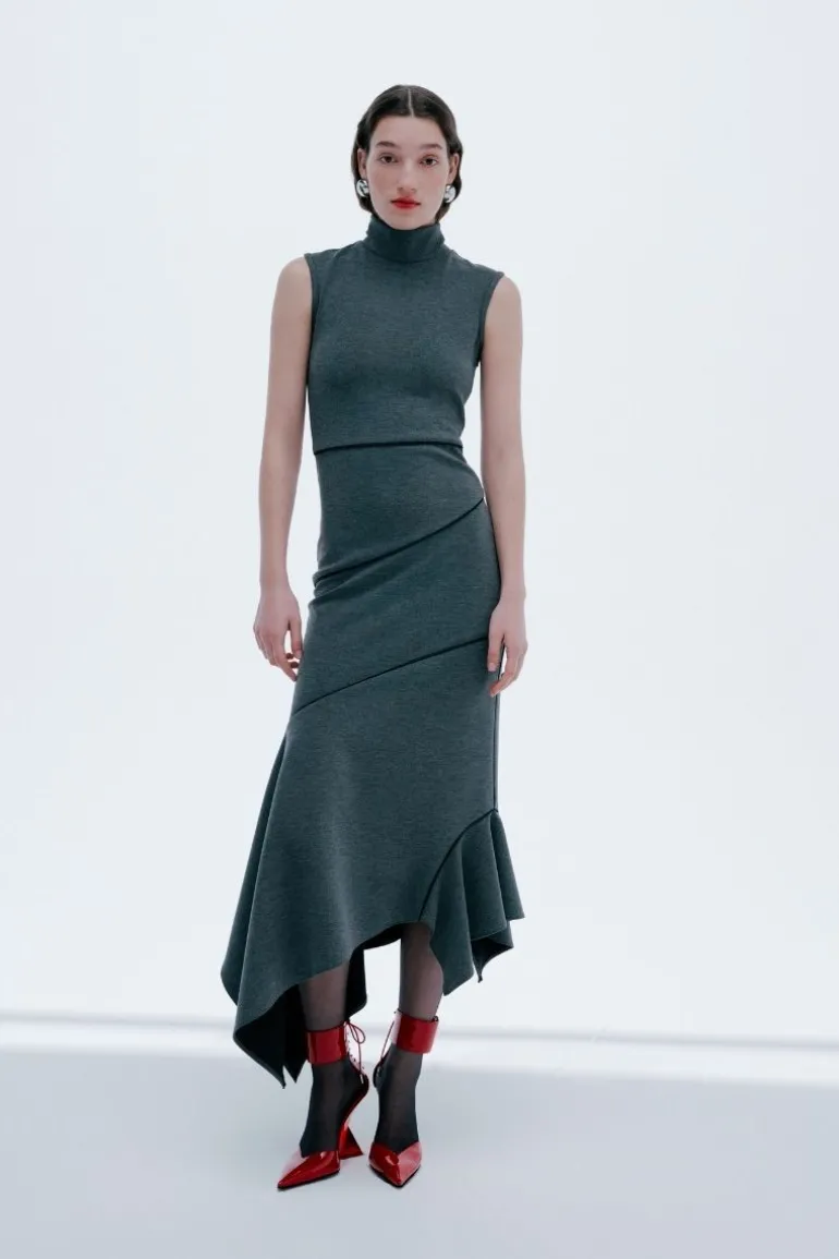 Dresses | Midi Dresses<CULT MIA MARLENE DRESS IN Dark Grey