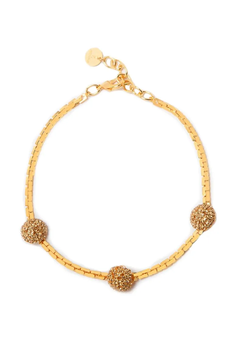 Necklaces<CULT MIA MARLENE GOLD NECKLACE Gold/Camel Crystals