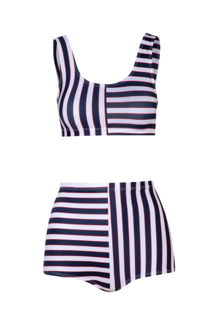 Swimwear<CULT MIA MARSELLA TOP AND JANE BOTTOM BIKINI IN French Stripes
