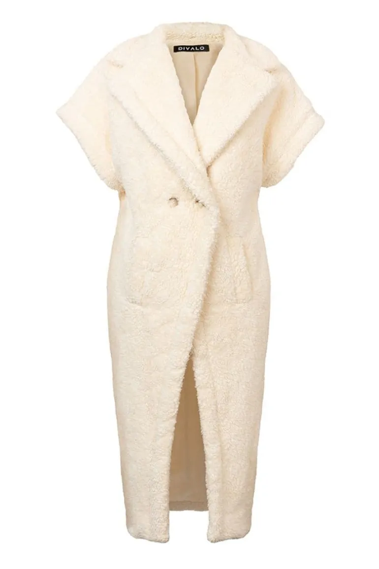 Jackets<CULT MIA MARTIN VEGAN SHEARLING GILET White