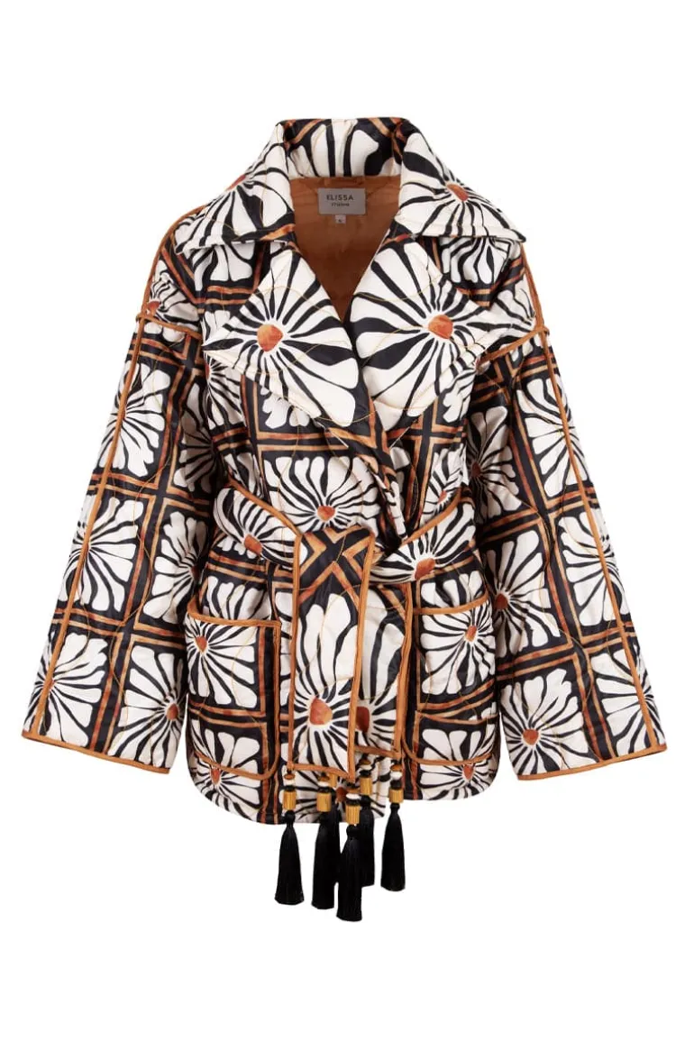 Coats<CULT MIA MATHIAS LEAF PATTERN THERMAL COAT Patterned
