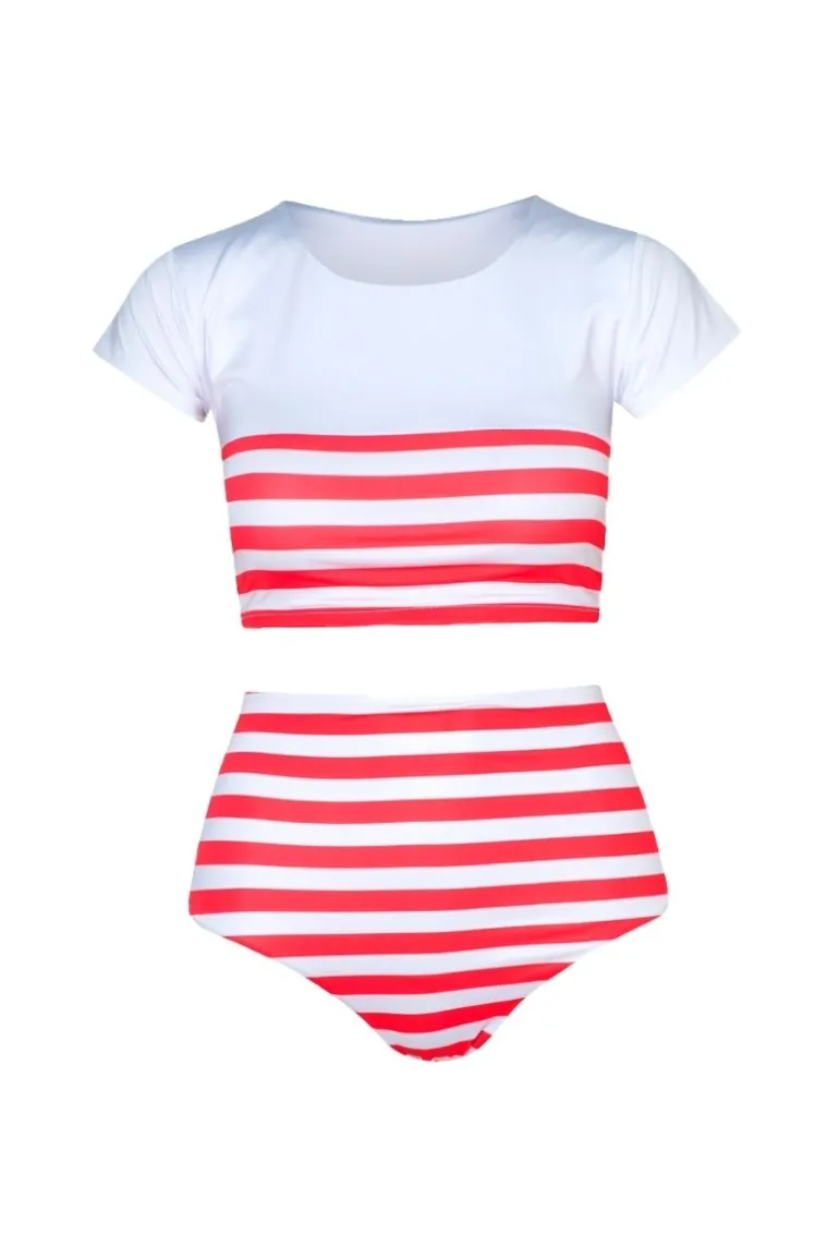 Swimwear<CULT MIA MATHILDE TOP AND BANES BOTTOM BIKINI IN Cherry Stripes
