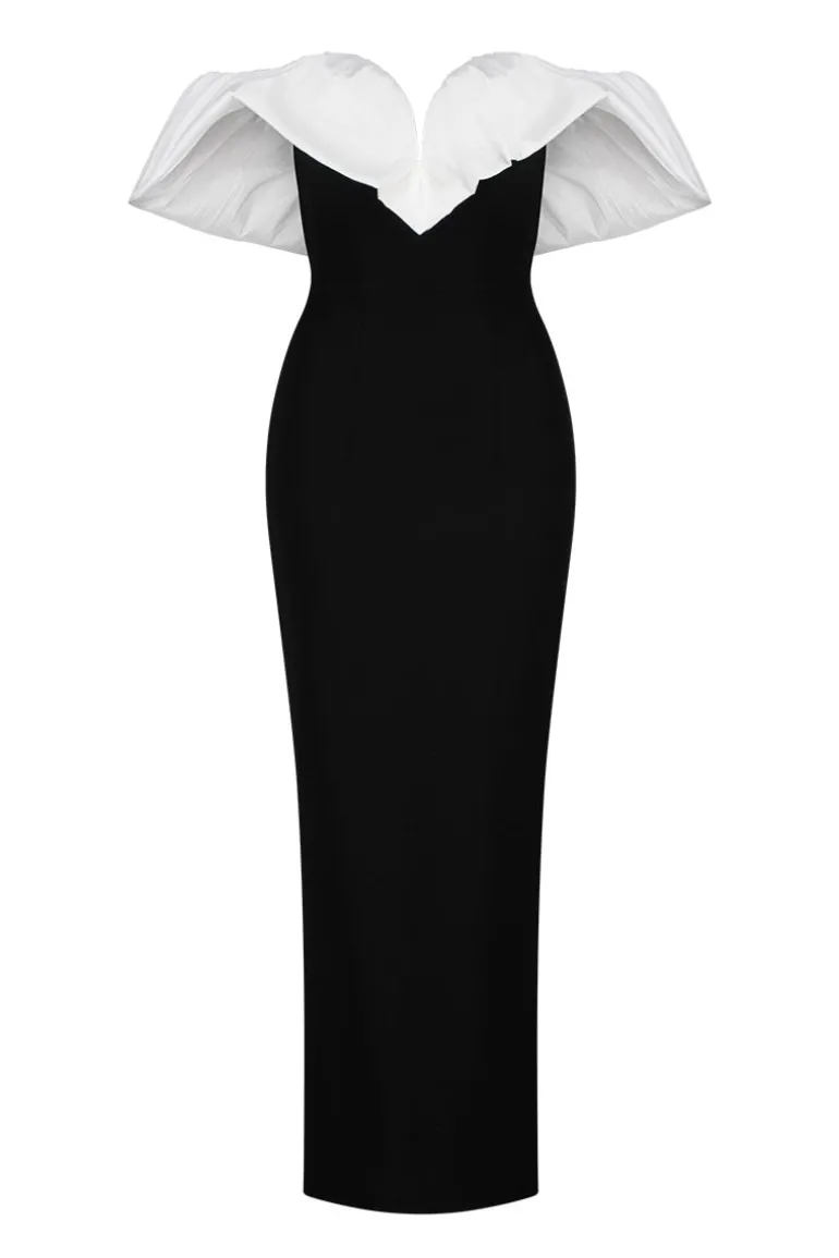 Dresses<CULT MIA MAXINE OFF SHOULDER RUFFLE MAXI DRESS