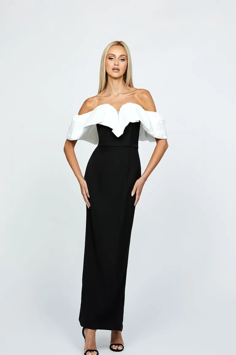 Dresses<CULT MIA MAXINE OFF SHOULDER RUFFLE MAXI DRESS