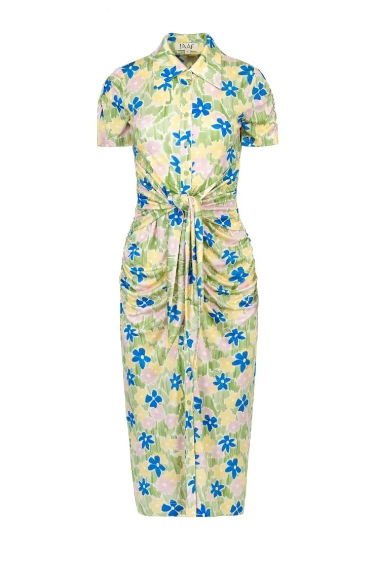 Dresses | Midi Dresses<CULT MIA MEADOW TIE-FRONT STRETCH-JERSEY DRESS Meadow Print