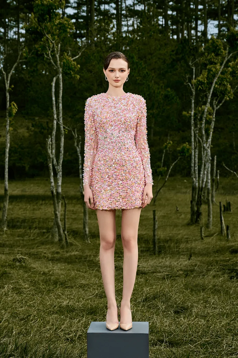 Dresses | Mini Dresses<CULT MIA MIA BEADED MINI DRESS Pink