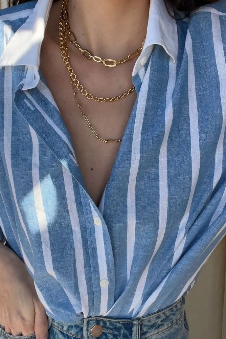 Necklaces<CULT MIA MIAMI BROOKLYN AND VEGAS NECKLACE SET Gold