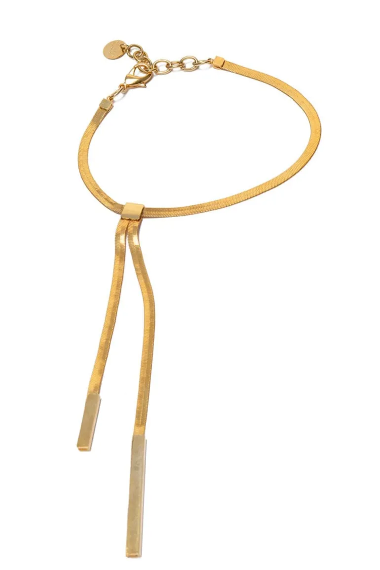 Necklaces<CULT MIA MOA CHAIN CHOKER Gold