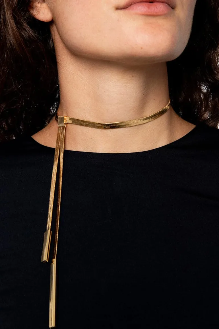 Necklaces<CULT MIA MOA CHAIN CHOKER Gold