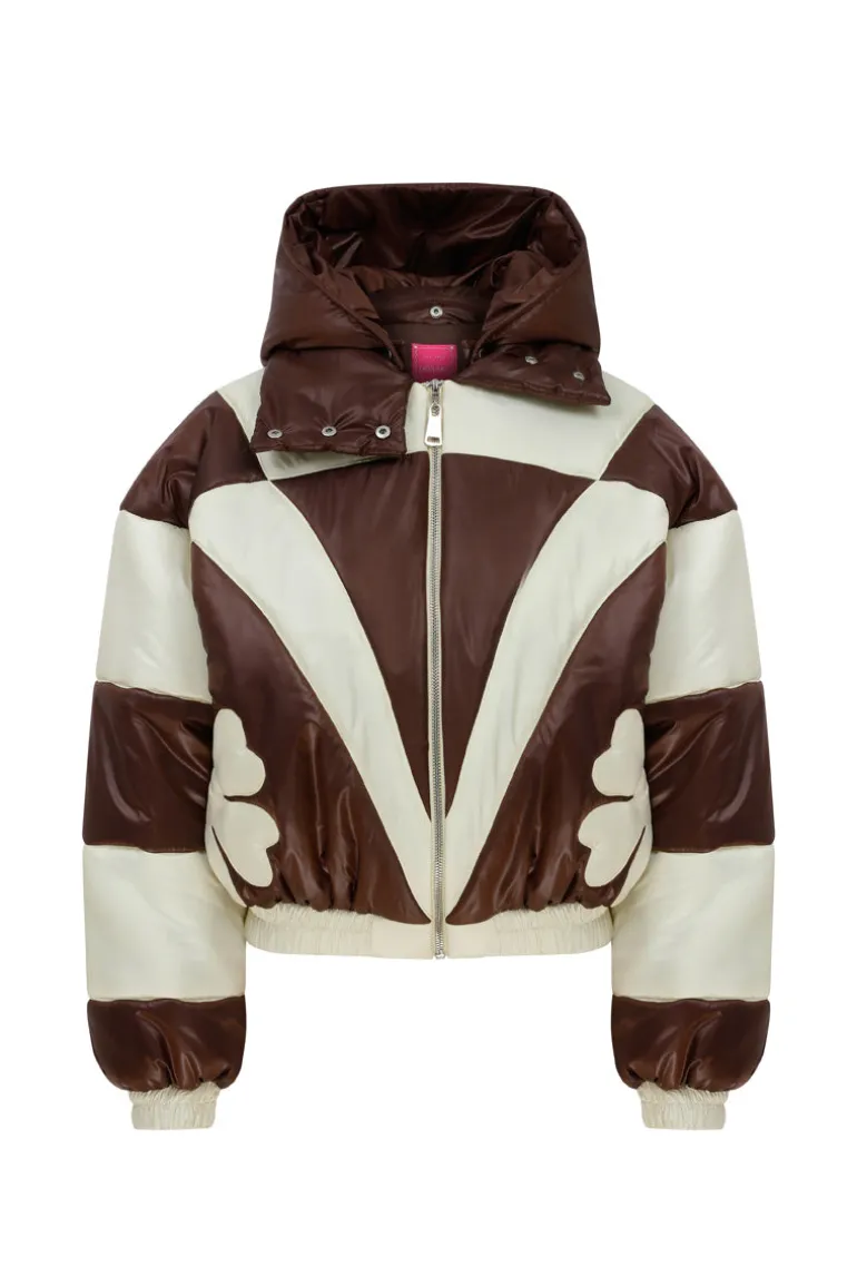 Jackets<CULT MIA MOCHA HUES PUFFER Brown