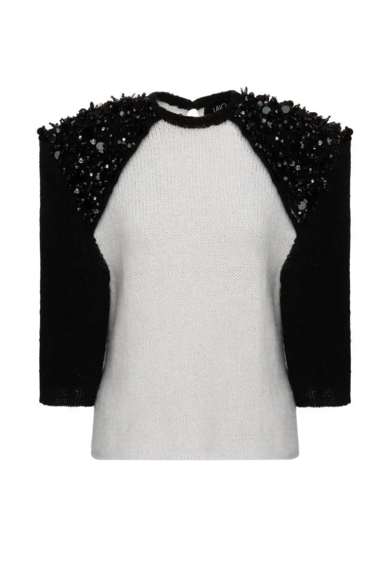 Knitwear<CULT MIA MOHAIR SWEATER WITH SHOULDER DETAILING