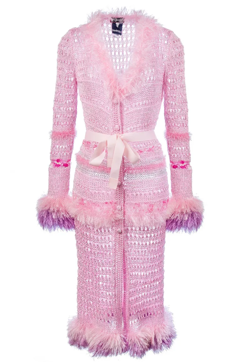 Dresses | Midi Dresses<CULT MIA MONROE HANDMADE KNIT CARDIGAN-DRESS Pink
