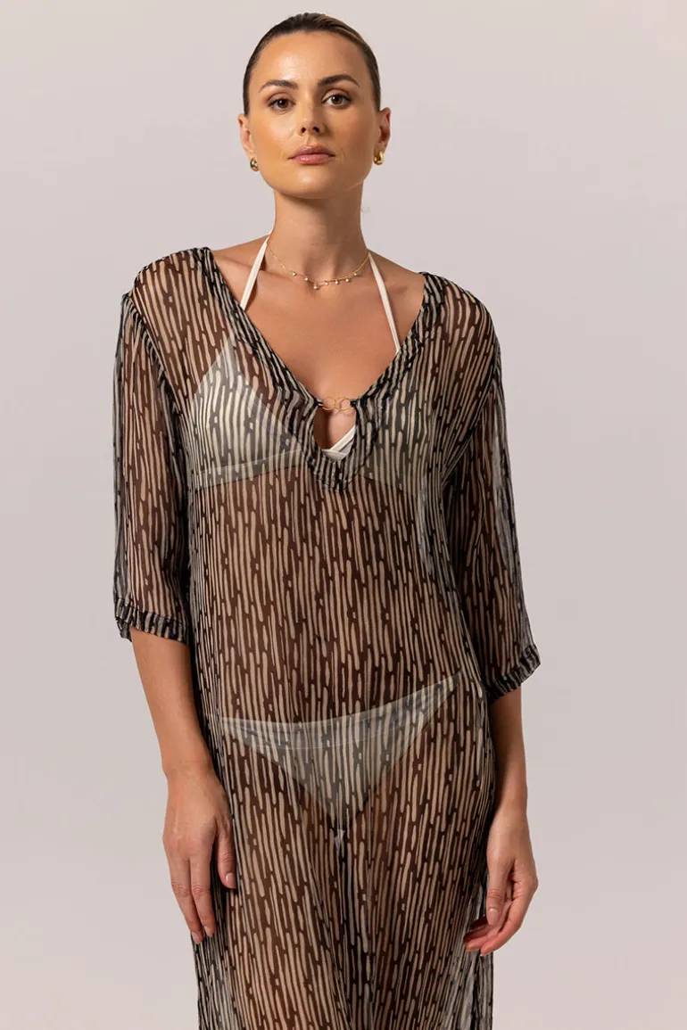 Dresses<CULT MIA MUSE MAXI DRESS Zebra Print