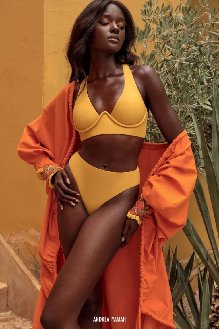 Swimwear<CULT MIA MUSTARD KASA LONGLINE BIKINI