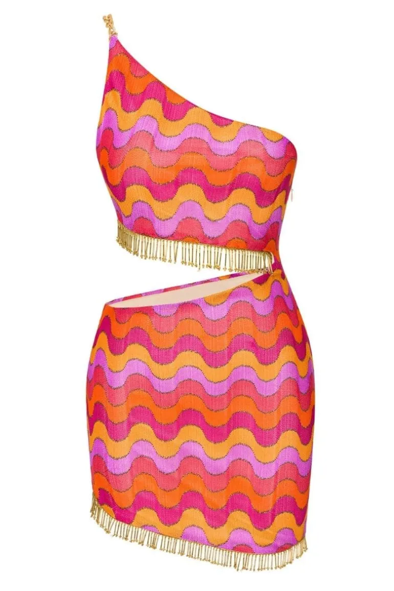 Dresses | Midi Dresses<CULT MIA NALANI FRINGE CUTOUT DRESS Print
