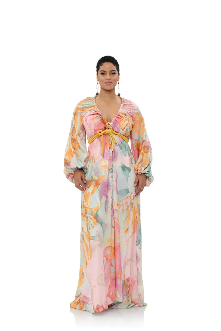 Swimwear<CULT MIA NEEMA ZULI PRINT BUBBLE SLEEVE ROBE