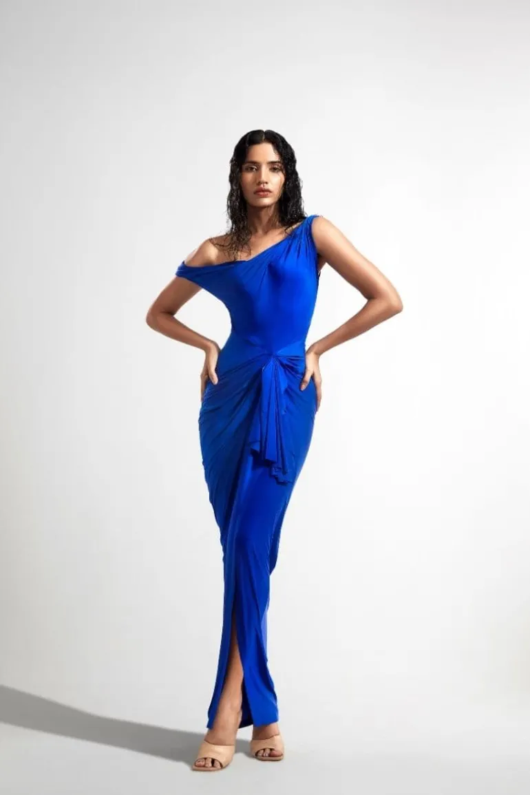 Dresses<CULT MIA NELLIE DRAPED MAXI DRESS Electric Blue
