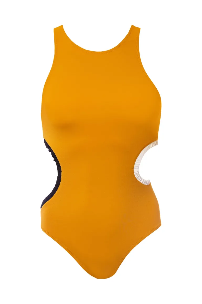 Swimwear<CULT MIA NICO HALTERNECK SWIMSUIT Orange Sand