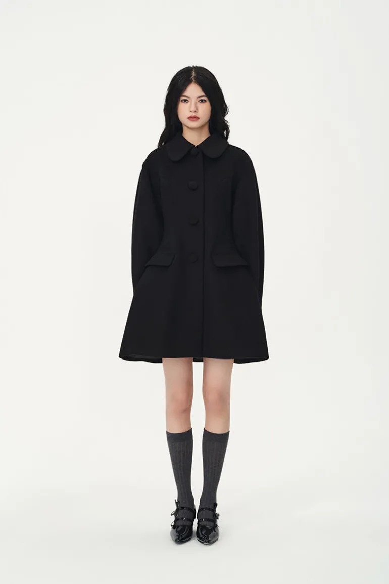 Coats<CULT MIA NINA WOOL COAT Black