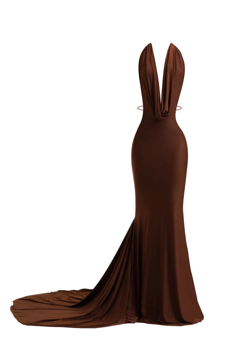 Dresses<CULT MIA NINAH MAXI DRESS Chocolate Brown